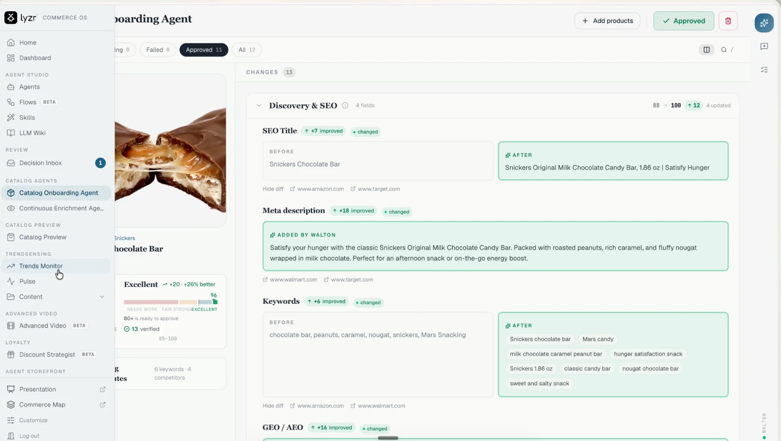 One-time catalog setup
